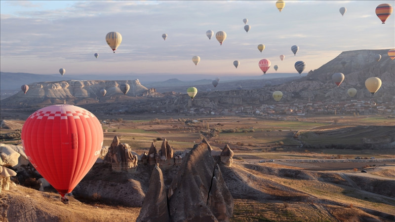 Türkiye'de sıcak hava balonu rekor kırdı!               