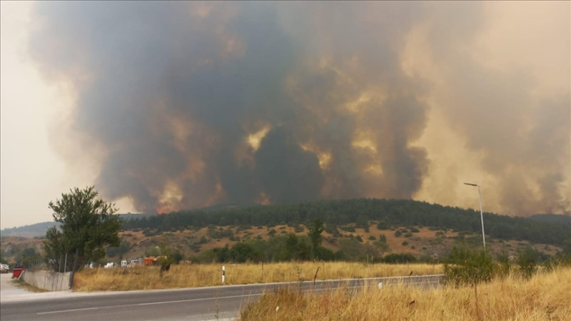 Zjarr i madh në Jazhincë, mbyllet rruga drejt vendkalimit kufitar me Kosovën