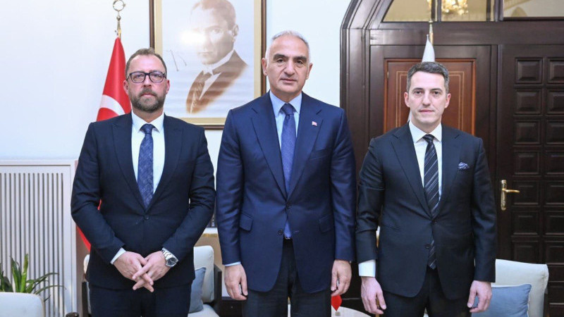 Kuzey Makedonya Kültür ve Turizm Bakanı Lyutkov, Türkiye Kültür ve Turizm Bakanı Ersoy ile görüştü