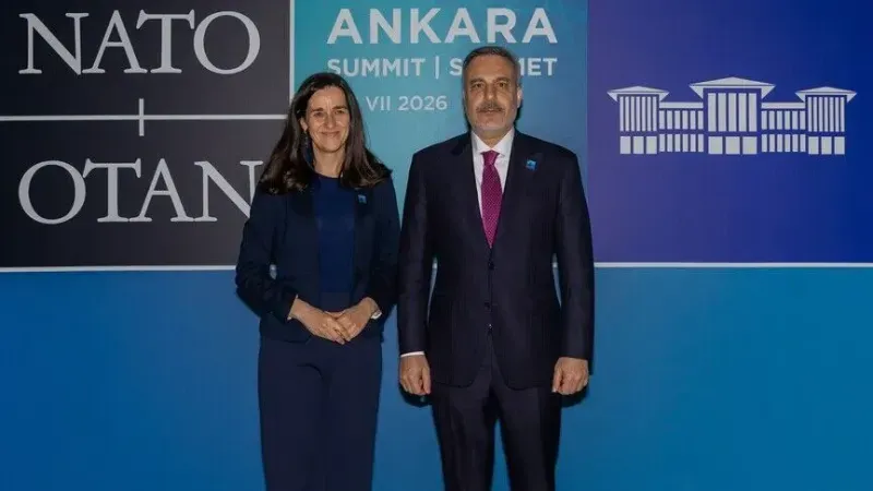 Sastanak Hakana Fidana i Anite Orban na marginama samita NATO-a