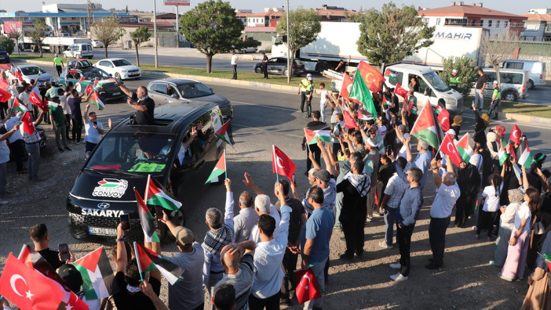 Bosna-Hersek’ten yola çıkan “Filistin Konvoyu” Gaziantep’e ulaştı